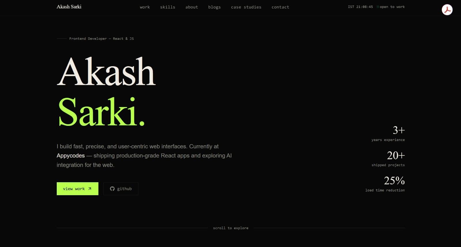 How did I gave my portfolio website a modern and professional look?
